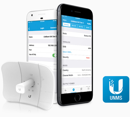 Enlace WiFi punto a punto. 9 litebeam features mobile2
